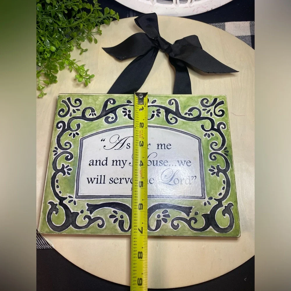 Decorative Plaque with Inspirational Quote With Bow‎